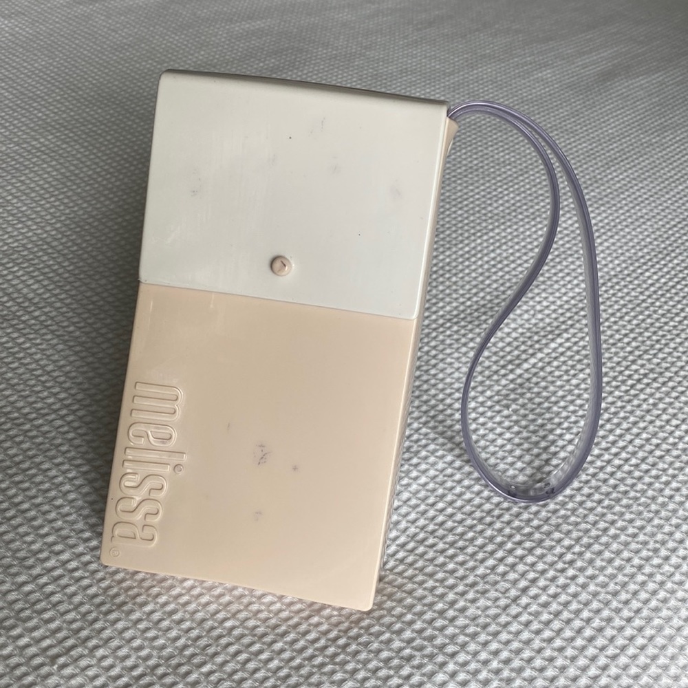 @ Melissa case bag tan and nude with authentic Melissa smell